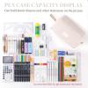 imageCICIMELON Big Corduroy Pen Pencil Case 3 Compartments Pouch Bag for School Supplies Office Travel Organizers NavyCream