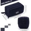 imageCICIMELON Big Corduroy Pen Pencil Case 3 Compartments Pouch Bag for School Supplies Office Travel Organizers NavyNavy