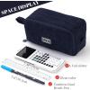imageCICIMELON Big Corduroy Pen Pencil Case 3 Compartments Pouch Bag for School Supplies Office Travel Organizers NavyNavy