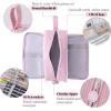 imageCICIMELON Big Corduroy Pen Pencil Case 3 Compartments Pouch Bag for School Supplies Office Travel Organizers NavyPink