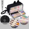 imageCICIMELON Cartoon Pencil Case Large Capacity Pen Pouch with Embroidered Animal Design School Supplies Bag for Kids Teens Students Gray DogBlack Cat