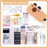 imageCICIMELON Cartoon Pencil Case Large Capacity Pen Pouch with Embroidered Animal Design School Supplies Bag for Kids Teens Students Gray DogBrown Capybara