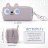 imageCICIMELON Cartoon Pencil Case Large Capacity Pen Pouch with Embroidered Animal Design School Supplies Bag for Kids Teens Students Gray DogGray Dog