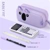 imageCICIMELON Cartoon Pencil Case Large Capacity Pen Pouch with Embroidered Animal Design School Supplies Bag for Kids Teens Students Gray DogPurple Koala