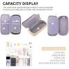 imageCICIMELON Durable Pen Pencil Case Big Storage Pen Pouch Bag for School Supplies Office College Teen Girls Adults PurpleBeige