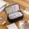 imageCICIMELON Durable Pen Pencil Case Big Storage Pen Pouch Bag for School Supplies Office College Teen Girls Adults PurpleBlack