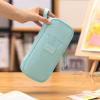 imageCICIMELON Durable Pen Pencil Case Big Storage Pen Pouch Bag for School Supplies Office College Teen Girls Adults PurpleLight Blue