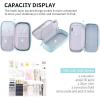 imageCICIMELON Durable Pen Pencil Case Big Storage Pen Pouch Bag for School Supplies Office College Teen Girls Adults PurpleLight Blue