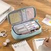imageCICIMELON Durable Pen Pencil Case Big Storage Pen Pouch Bag for School Supplies Office College Teen Girls Adults PurpleLight Blue