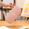 imageCICIMELON Durable Pen Pencil Case Big Storage Pen Pouch Bag for School Supplies Office College Teen Girls Adults PurplePink