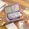 imageCICIMELON Durable Pen Pencil Case Big Storage Pen Pouch Bag for School Supplies Office College Teen Girls Adults PurplePurple