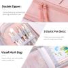 imageCICIMELON Durable Pen Pencil Case Big Storage Pen Pouch Bag for School Supplies Office College Teen Girls Adults PurpleUpgraded Pink