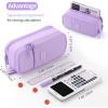 imageCICIMELON Durable Pen Pencil Case Big Storage Pen Pouch Bag for School Supplies Office College Teen Girls Adults PurpleUpgraded Purple