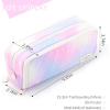 imageCICIMELON Large Capacity Pencil Case 3 Compartment Pouch Pen Bag for School Teen Girl Boy Men Women BeigeMeteor