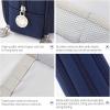 imageCICIMELON Large Capacity Pencil Case 3 Compartment Pouch Pen Bag for School Teen Girl Boy Men Women BeigeNavy