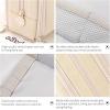imageCICIMELON Large Capacity Pencil Case 3 Compartment Pouch Pen Bag for School Teen Girl Boy Men Women GrayBeige