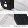 imageCICIMELON Large Capacity Pencil Case 3 Compartment Pouch Pen Bag for School Teen Girl Boy Men Women GrayBlack