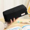 imageCICIMELON Large Capacity Pencil Case 3 Compartment Pouch Pen Bag for School Teen Girl Boy Men Women GrayBlack