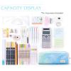imageCICIMELON Large Capacity Pencil Case 3 Compartment Pouch Pen Bag for School Teen Girl Boy Men Women GrayDream