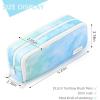 imageCICIMELON Large Capacity Pencil Case 3 Compartment Pouch Pen Bag for School Teen Girl Boy Men Women GrayDream