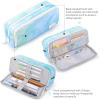 imageCICIMELON Large Capacity Pencil Case 3 Compartment Pouch Pen Bag for School Teen Girl Boy Men Women GrayDream
