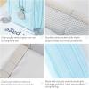 imageCICIMELON Large Capacity Pencil Case 3 Compartment Pouch Pen Bag for School Teen Girl Boy Men Women GrayLight Blue