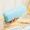 imageCICIMELON Large Capacity Pencil Case 3 Compartment Pouch Pen Bag for School Teen Girl Boy Men Women GrayLight Blue