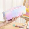 imageCICIMELON Large Capacity Pencil Case 3 Compartment Pouch Pen Bag for School Teen Girl Boy Men Women GrayMeteor