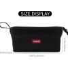 imageCICIMELON Pencil Case Large Capacity Pencil Pouch Pen Bag for School Teen Girl Boy Men WomenBlack