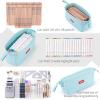 imageCICIMELON Pencil Case Large Capacity Pencil Pouch Pen Bag for School Teen Girl Boy Men WomenBlue