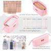 imageCICIMELON Pencil Case Large Capacity Pencil Pouch Pen Bag for School Teen Girl Boy Men WomenLight Pink