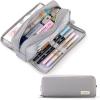 imageCICIMELON 3 Compartment Pencil Case Bag Big Storage Pencil Pouch Pen Case for School Girls Boys GreyGrey