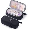 imageCICIMELON Durable Pen Pencil Case Big Storage Pen Pouch Bag for School Supplies Office College Teen Girls Adults PurpleBlack