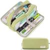 imageCICIMELON Large Capacity Pencil Case 3 Compartment Pouch Pen Bag for School Teen Girl Boy Men Women GrayGreen
