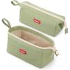 imageCICIMELON Pencil Case Large Capacity Pencil Pouch Pen Bag for School Teen Girl Boy Men WomenGreen