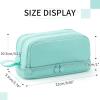 imageCICIMELON Large Capacity Pen Pencil Case with 4 Compartments MultiSlot Pencil Pouch Bag Aesthetic School Supplies Organizer for Teen Girls Women Adults NavyMint Green