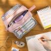 imageCICIMELON Large Capacity Pen Pencil Case with 4 Compartments MultiSlot Pencil Pouch Bag Aesthetic School Supplies Organizer for Teen Girls Women Adults NavyPink
