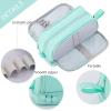 imageCICIMELON Large Capacity Pen Pencil Case with 4 Compartments MultiSlot Pencil Pouch Bag Aesthetic School Supplies Organizer for Teen Girls Women Adults NavyMint Green