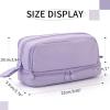 imageCICIMELON Large Capacity Pen Pencil Case with 4 Compartments MultiSlot Pencil Pouch Bag Aesthetic School Supplies Organizer for Teen Girls Women Adults NavyPurple