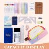 imageCICIMELON Large Capacity Pencil Case Cute Aesthetic Pencil Pouch with 3 Compartments Big Pencil Bag Organizer for School Supplies Pen Holder for Kids Girls Boys StudentsPink Base