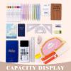 imageCICIMELON Large Capacity Pencil Case Cute Aesthetic Pencil Pouch with 3 Compartments Big Pencil Bag Organizer for School Supplies Pen Holder for Kids Girls Boys StudentsBeige Base