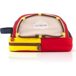 imageCICIMELON Large Capacity Pencil Case Cute Aesthetic Pencil Pouch with 3 Compartments Big Pencil Bag Organizer for School Supplies Pen Holder for Kids Girls Boys StudentsRed Base