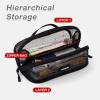 imageCICIMELON Transparent Mesh Pencil Pouch with Handle Big Case Clear Pen Bag College Essentials School Supplies Pinkblack