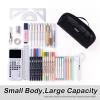 imageCICIMELON Transparent Mesh Pencil Pouch with Handle Big Case Clear Pen Bag College Essentials School Supplies Pinkblack