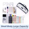 imageCICIMELON Transparent Mesh Pencil Pouch with Handle Big Case Clear Pen Bag College Essentials School Supplies Pinknavy