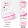 imageCICIMELON Transparent Mesh Pencil Pouch with Handle Big Case Clear Pen Bag College Essentials School Supplies Pinkpink